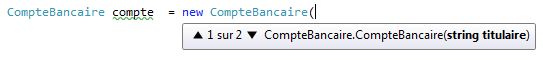 Autocomplétion sous Visual Studio